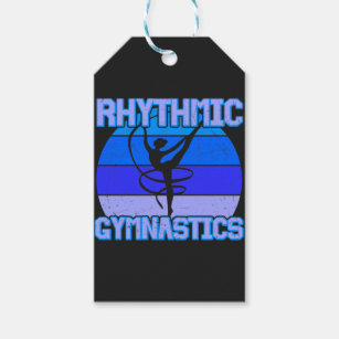Rhythmische Gymnastik in Blau gestört / Lila Geschenkanhänger