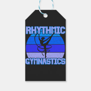 Rhythmische Gymnastik in Blau / Lila abgenutzt Geschenkanhänger