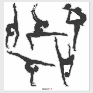 Rhythmische Gymnastik-Konturn-Aufkleber Aufkleber