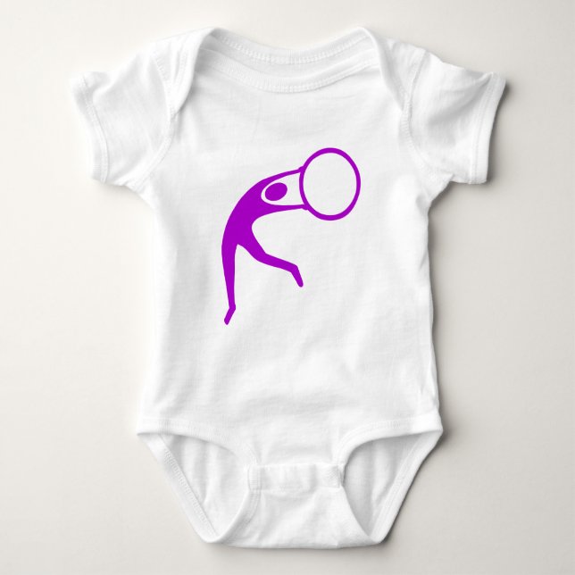 Rhythmische Gymnastik - Lila Baby Strampler (Vorderseite)