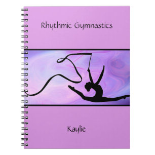 Rhythmische Gymnastik Lila Ribbon-Notebook Notizblock