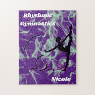 Rhythmische Gymnastik Lila und Mint Spirale  