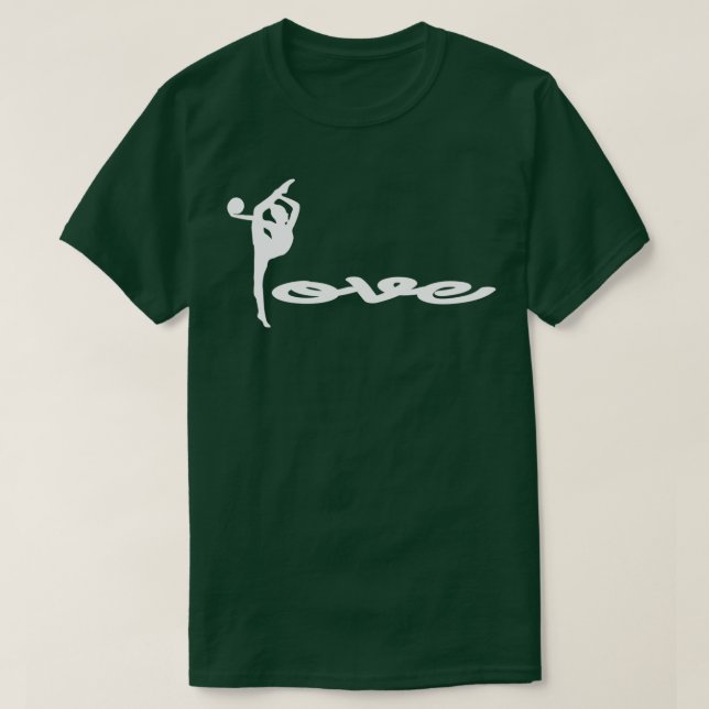Rhythmische Gymnastik LoveWomenx27s Gymnastik T-Shirt (Design vorne)