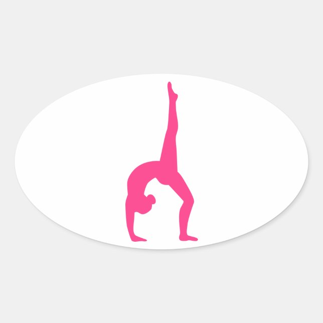 Rhythmische Gymnastik Ovaler Aufkleber (Vorderseite)