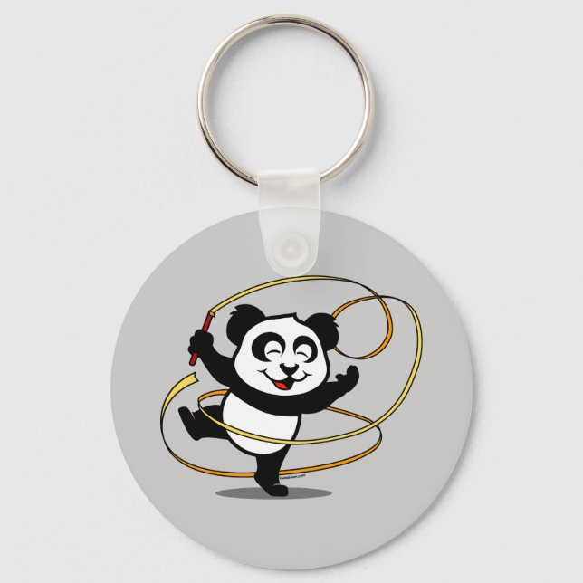 Rhythmische Gymnastik Panda Schlüsselanhänger (Vorderseite)