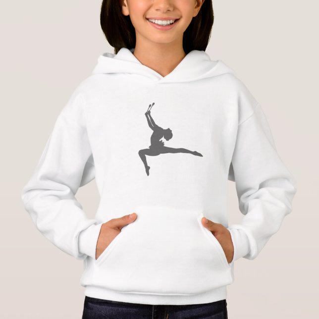 Rhythmische Gymnastik-Silhouette Hoodie (Vorderseite)