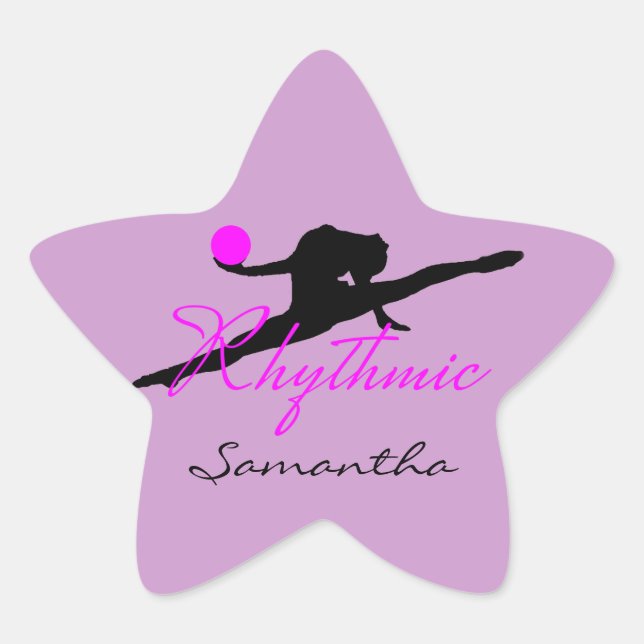 Rhythmische Gymnastik Sternaufkleber Stern-Aufkleber (Vorderseite)