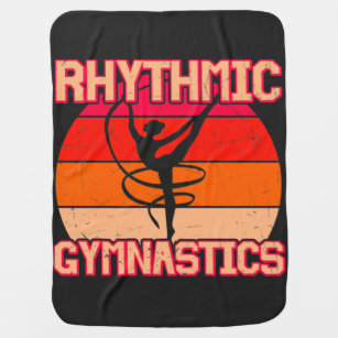 Rhythmische Gymnastik störend Orange und Rot Babydecke
