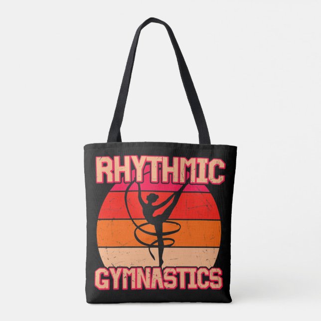 Rhythmische Gymnastik störend Orange und Rot Tasche (Rückseite)