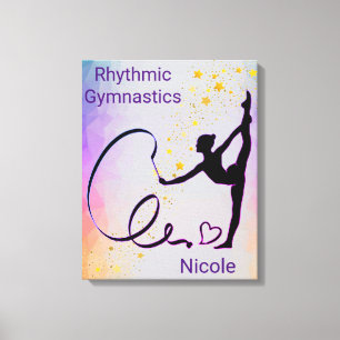 Rhythmische Gymnastik Stretched Canvas Print Leinwanddruck