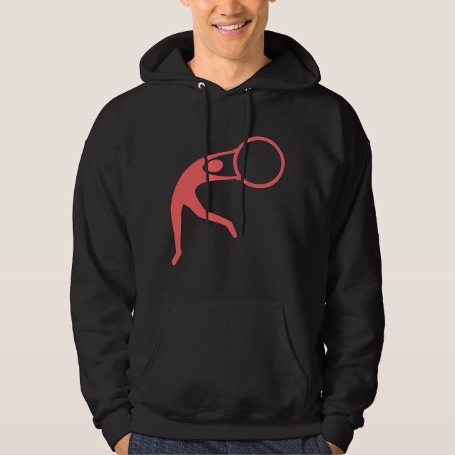 Rhythmische Gymnastik - tropisches Rosa Hoodie (Vorderseite)