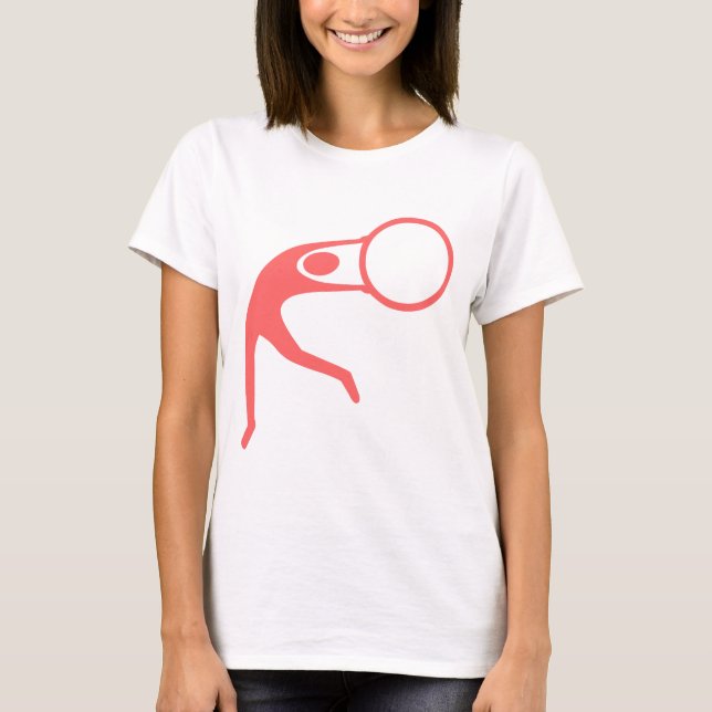 Rhythmische Gymnastik - tropisches Rosa T-Shirt (Vorderseite)