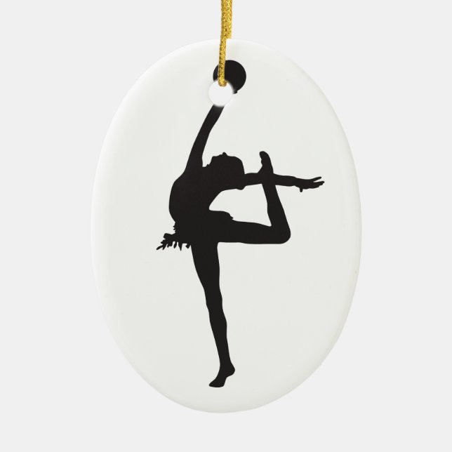 Rhythmische Gymnastik-Verzierung Keramik Ornament (Vorne)