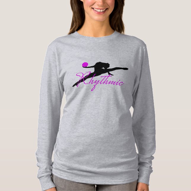 Rhythmische Gymnastik weg vom Schulter-Shirt T-Shirt (Vorderseite)