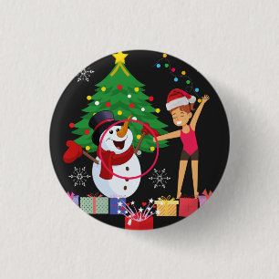 Rhythmische Gymnastik Weihnachtsfeier Button