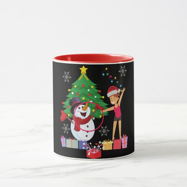 Rhythmische Gymnastik Weihnachtsfeier Tasse (Zentrum)