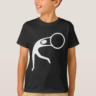 Rhythmische gymnastische Zahl - Weiß T-Shirt