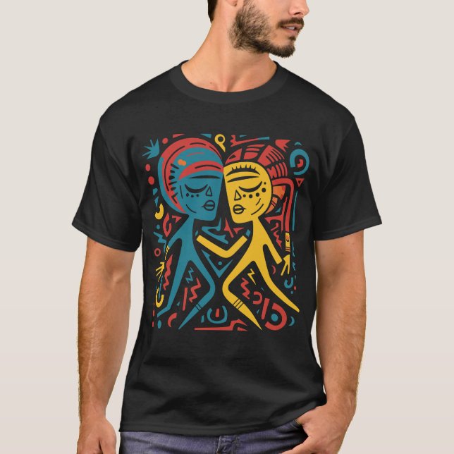 Rhythmische Harmonie Abstrakt Art T-Shirt (Vorderseite)