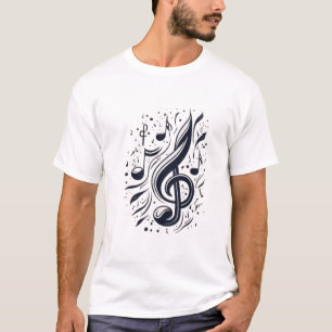 Rhythmische Harmonie: Floating Musical Note T-Shirt