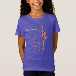 Rhythmisches Gmnast mit Band-Mädchen-T-Shirt T-Shirt