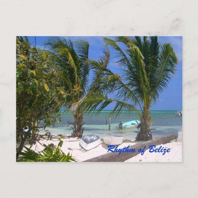 Rhythmus der Belize Beach Postcard Postkarte (Vorderseite)