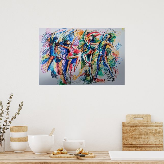 Rhythmus der Bewegung Poster (Küche)
