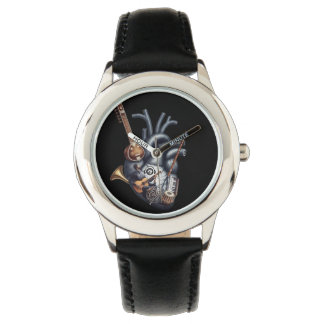 Rhythmus der Seele: Anatomisches Herz & Musik Armbanduhr