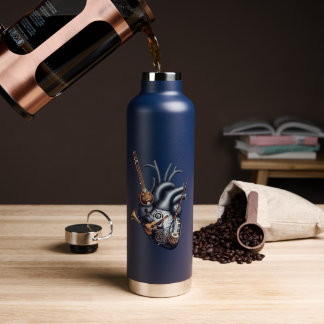 Rhythmus der Seele: Anatomisches Herz & Musikalisc Trinkflasche
