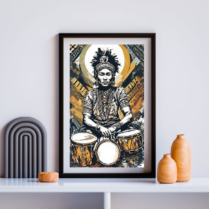 Rhythmus ihres Souls - Stammeskönigin des Trommel  Poster