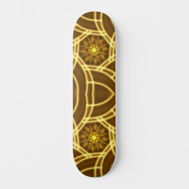 Rhythmus in Gold Skateboard (Vorderseite)