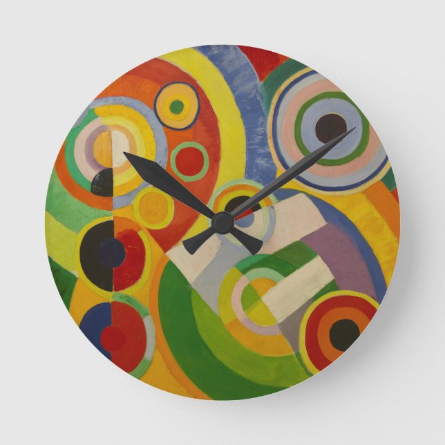 Rhythmus Joie de Vivre durch Robert Delaunay 1930 Runde Wanduhr (Vorderseite)
