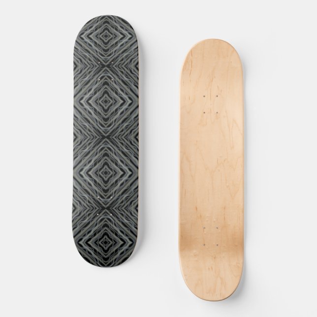 Rhythmus Pulsieren Moderne Abstrakte Kunst Illustr Skateboard (Vorderseite)
