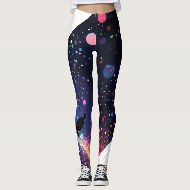 Rhythmus und Lichter Leggings (Vorderseite)