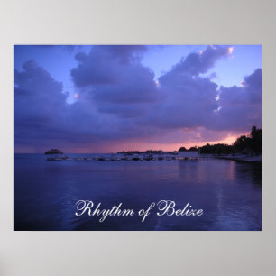 Rhythmus von Belize-Sonnenuntergang auf dem Poster