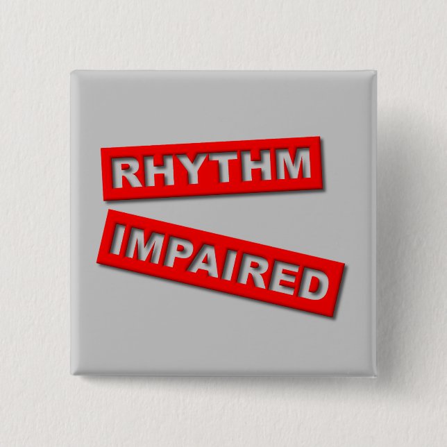 Rhythmusstörungen Funny Button Spaß (Vorderseite)