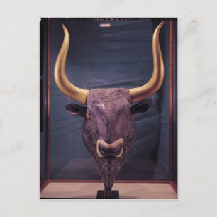Rhyton in Form eines Bullenkopfes, Postkarte