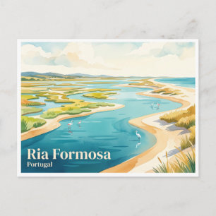 Ria Formosa Naturpark Faro Portugal Postkarte