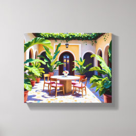 Riad Courtyard Canvas Print Leinwanddruck