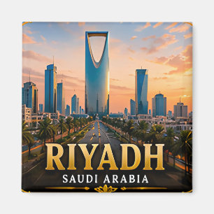 Riad moderne Skyline und arabische Pracht Magnet