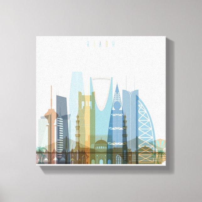 Riad, Saudi-Arabien | City Skyline Leinwanddruck (Vorderseite)