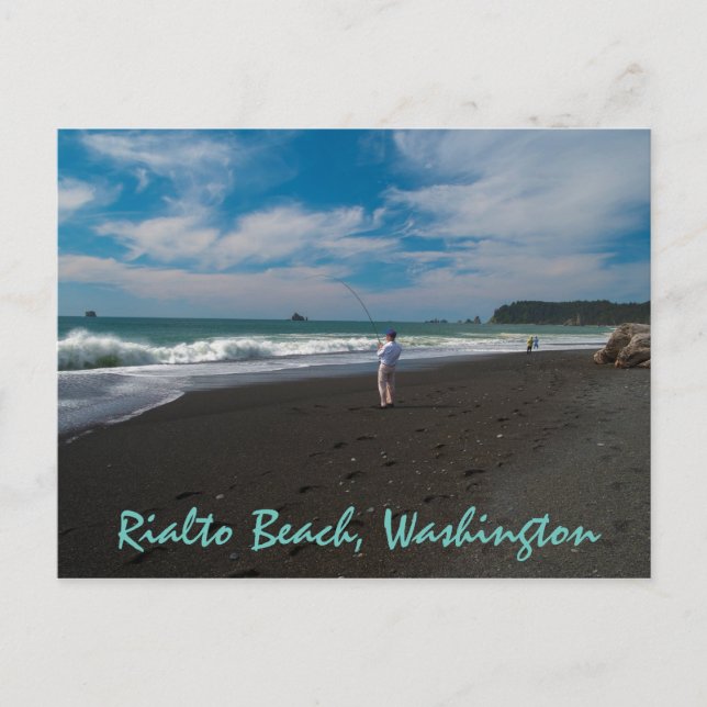 Rialto Beach, Washington Postkarte (Vorderseite)