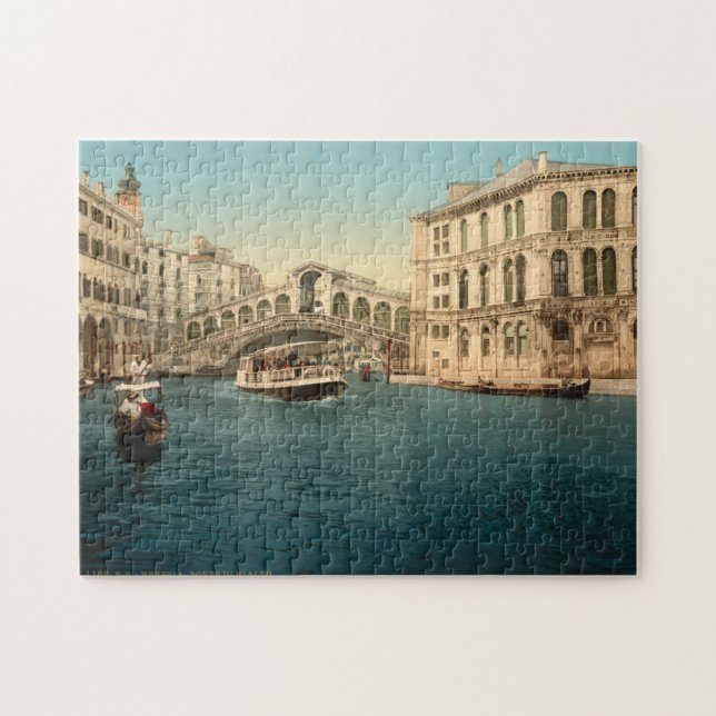 Rialto Bridge Venice Italien Grand Canal Boat (Horizontal)