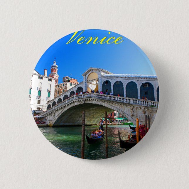 Rialto Bridge Venice - Pro Foto Button (Vorderseite)