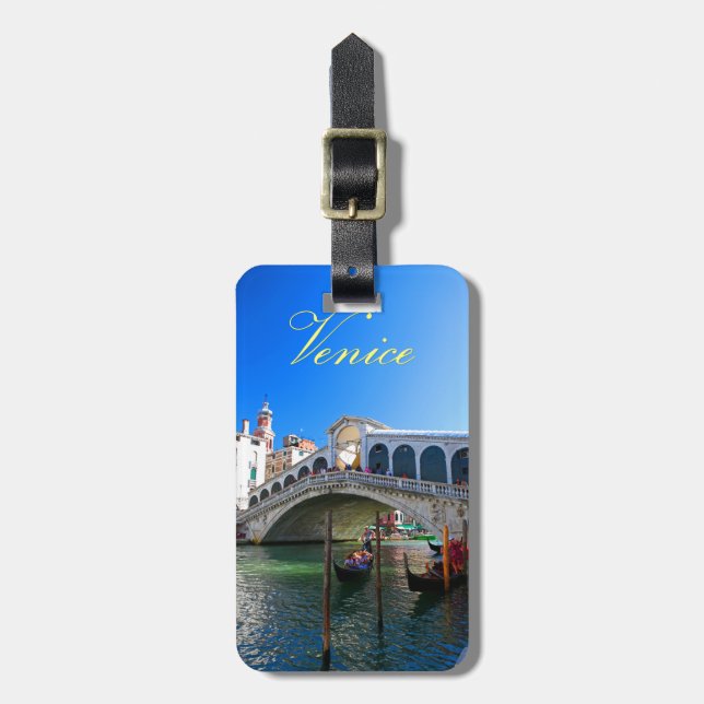 Rialto Bridge Venice - Pro Foto Gepäckanhänger (Vorderseite vertikal)