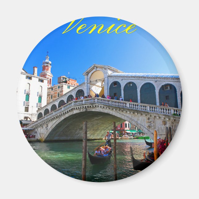 Rialto Bridge Venice - Pro Foto Magnet (Vorne)
