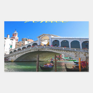 Rialto Bridge Venice - Pro Foto Rechteckiger Aufkleber