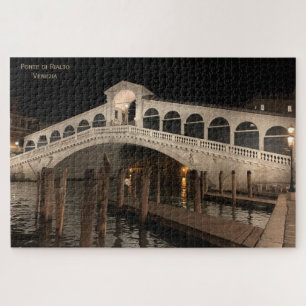 Rialto-Brücke bei Nacht - Ponte di Rialto - Vened