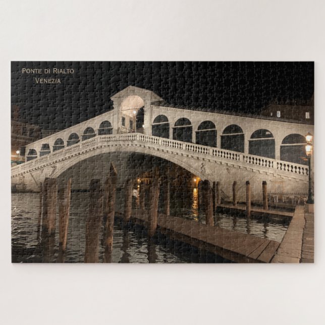 Rialto Brücke by night - Ponte di Rialto - Venedig (Horizontal)