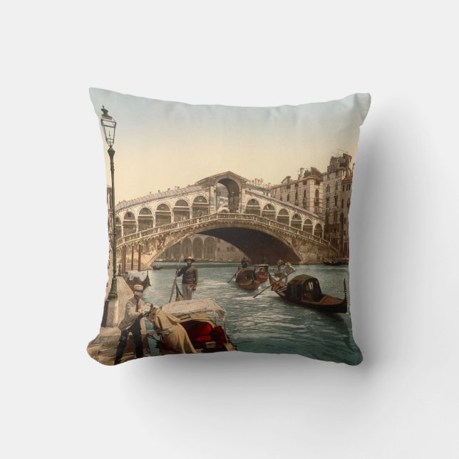 Rialto Brücke II, Venedig, Italien Kissen (Vorderseite)
