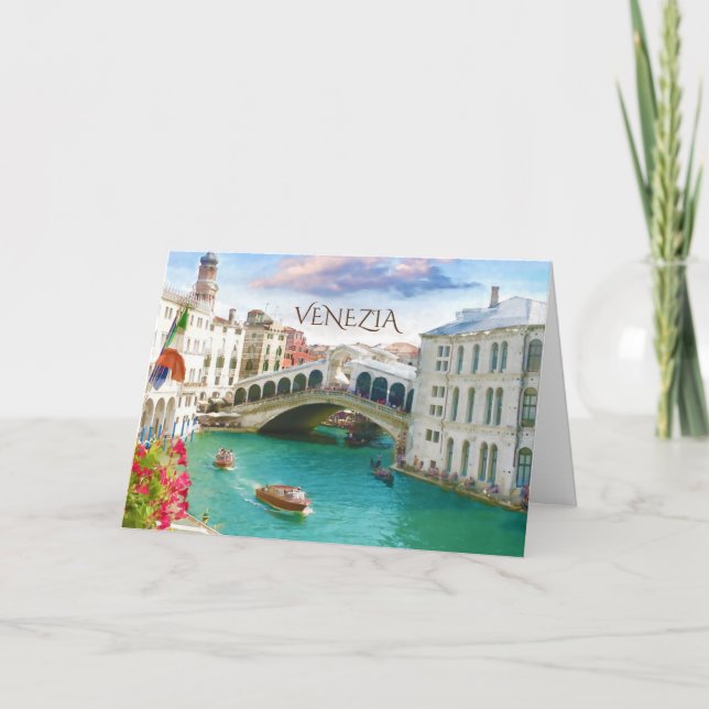 Rialto Brücke in Venedig | Venezia, Italien Karte (Vorderseite)